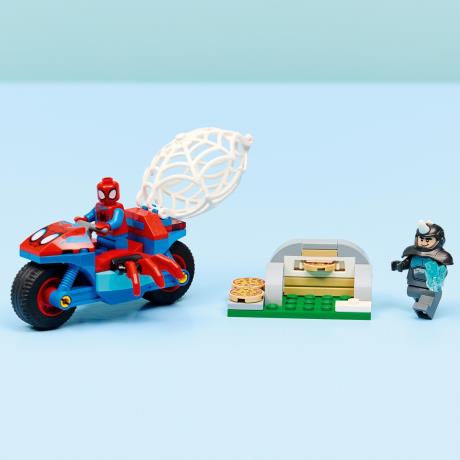 Конструктор LEGO Spidey Павук на мотоциклі проти Носорога 61 Деталь ( 11206 ) - фото 9