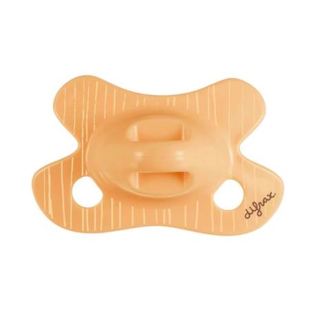 Пустышка силиконовая Difrax Natural Newborn с 0 мес. желтый (113 Apricot_lines) - фото 0