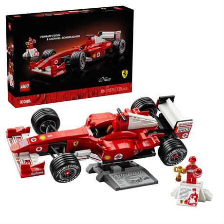 Конструктор LEGO® Icons Ferrari F2004 та Michael Schumacher 735 деталей (11375) - фото 0