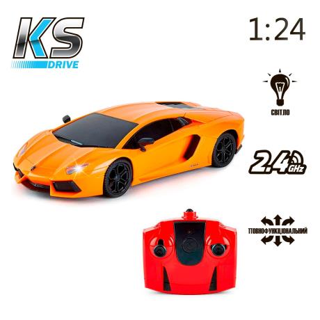 Машинка на радіокеруванні KS Drive Lamborghini Aventador LP 700-4 помаранчевий 1:24 (124GLBO) - фото 7
