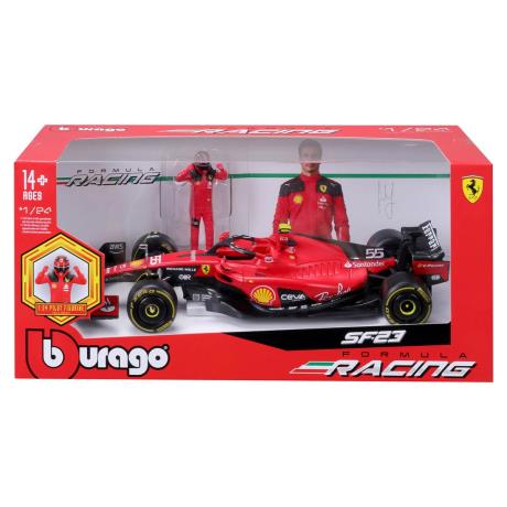 Автомодель з фігуркою - FERRARI SF-23 (1:24) (18-26809) - фото 1