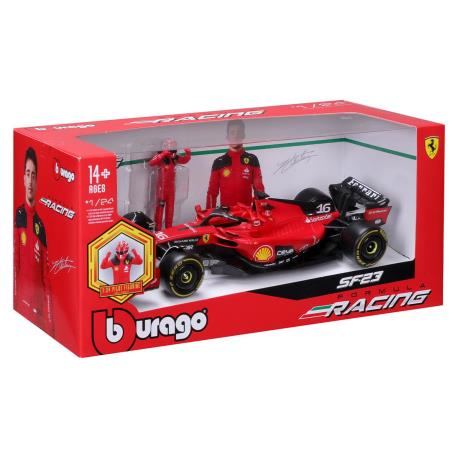 Автомодель з фігуркою - FERRARI SF-23 (1:24) (18-26809) - фото 7