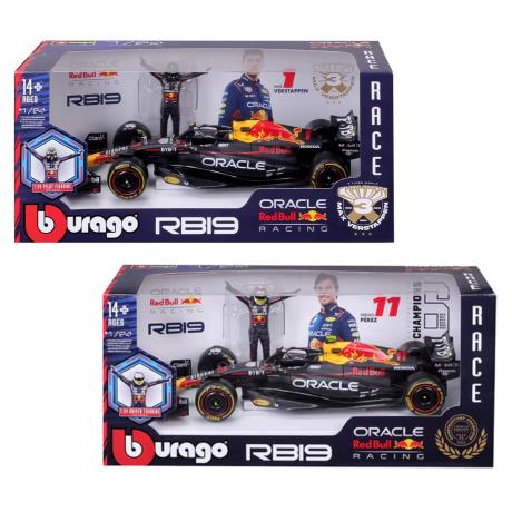 Автомодель з фігуркою - RED BULL RACING RB19 (1:24) (18-28036) - фото 0