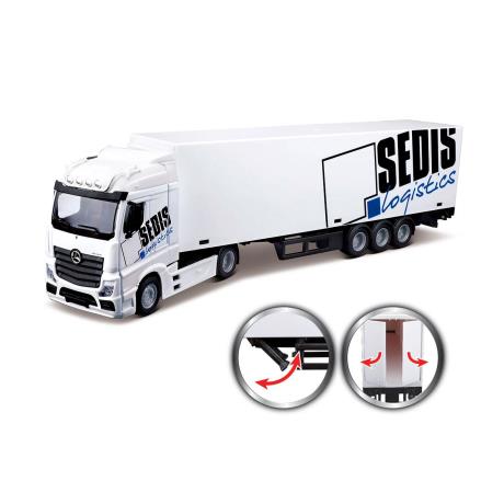 Автомодель Bburago Фура Mercedes-Benz Actros з навантажувачем 1:43 (18-31471) - фото 1