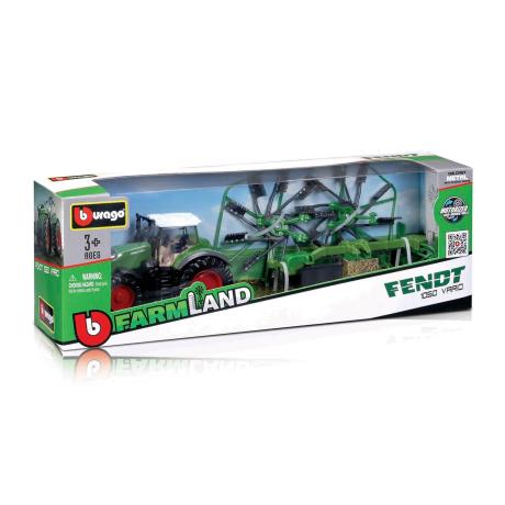 Модель Bburago Трактор Fendt 1050 Vario із роторними валковими граблями 1:32 (18-31665) - фото 8