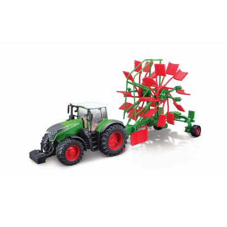 Модель Bburago Трактор Fendt 1050 Vario із роторними валковими граблями 1:32 (18-31665) - фото 9