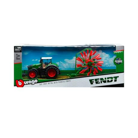 Модель Bburago Трактор Fendt 1050 Vario із роторними валковими граблями 1:32 (18-31665) - фото 10