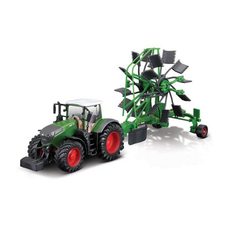 Модель Bburago Трактор Fendt 1050 Vario із роторними валковими граблями 1:32 (18-31665) - фото 0