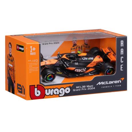 Автомодель - MCLAREN F1 MCL38 (2024) (1:43) (18-38214) - фото 2