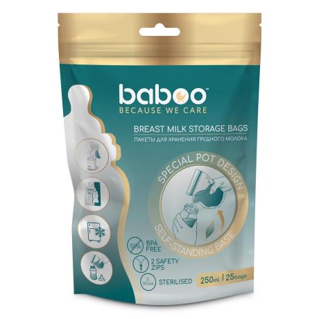 Пакети для зберігання грудного молока Baboo 25 шт. (2-005) - фото 0