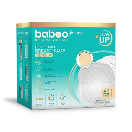 Одноразовые абсорбирующие вкладки Baboo premium 3D в период лактации 60 шт. (2-116) - фото 0