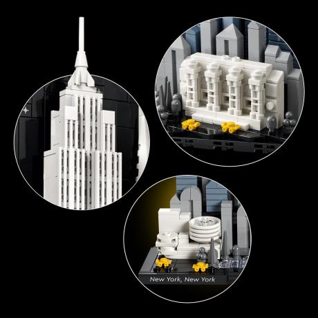Конструктор LEGO® Architecture Нью-Йорк — «Велике яблуко» Модель, 1465 деталей (21066) - фото 3