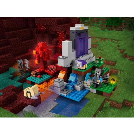 Конструктор LEGO Minecraft Зруйнований портал 316 деталей (21172) - фото 6