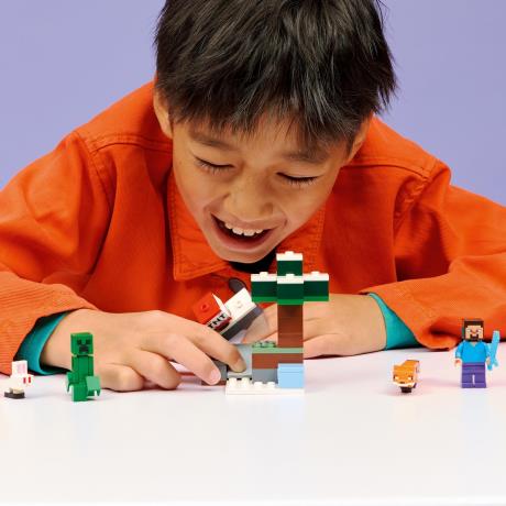 Конструктор LEGO Minecraft Приключения Стива в тайге 79 Деталей (21583) - фото 3