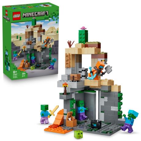 Конструктор LEGO Minecraft Підземелля зомбі 284 Деталі (21587) - фото 11