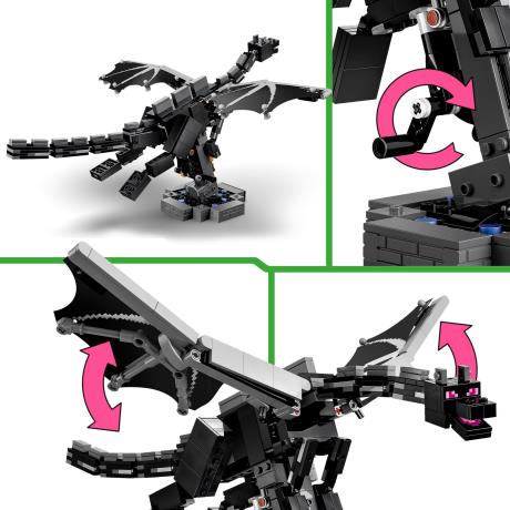 Конструктор LEGO® Minecraft® Дракон Краю Декор з відеогри, 710 деталей (21595) - фото 10