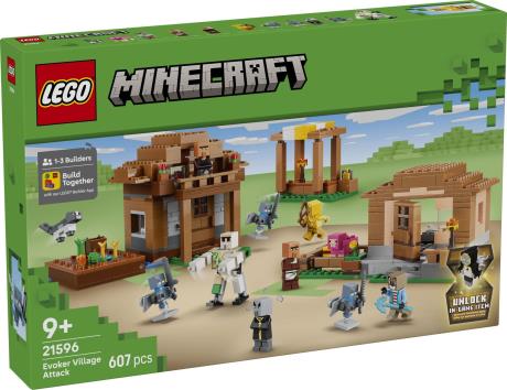 Конструктор LEGO® Minecraft® Напад викликача на село Іграшка Набір, 607 деталей (21596) - фото 0