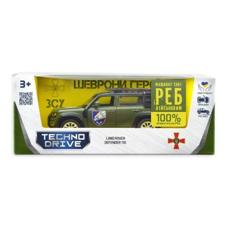 Автомодель TechnoDrive Шевроны героев Land Rover Defender 110 110 25 ОВДБр 1:43 (250289M) - фото 5