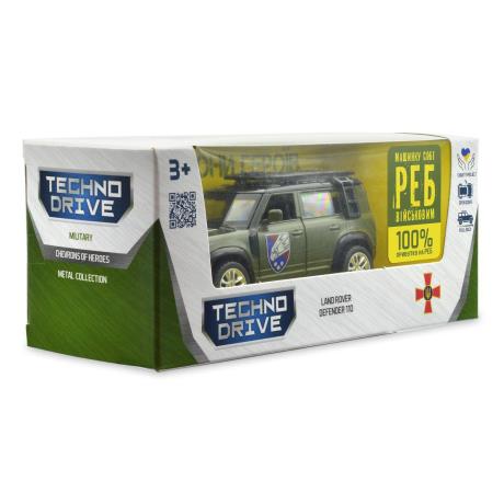 Автомодель TechnoDrive Шевроны героев Land Rover Defender 110 110 25 ОВДБр 1:43 (250289M) - фото 6
