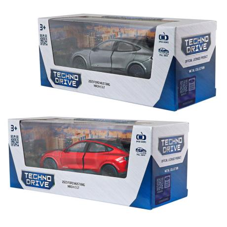 Автомодель - FORD MUSTANG MACH-E GT 2023 (червоний, сріблясто-сірий) - фото 3