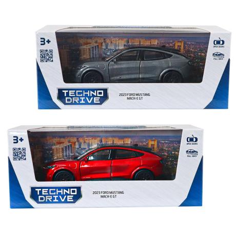 Автомодель - FORD MUSTANG MACH-E GT 2023 (червоний, сріблясто-сірий) - фото 4
