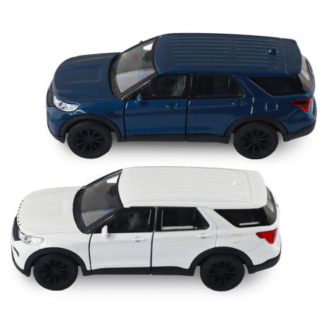 Автомодель - FORD EXPLORER 2023 (перламутрово-белый, голубой металлик) - фото 7