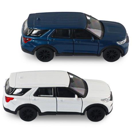 Автомодель - FORD EXPLORER 2023 (перламутрово-белый, голубой металлик) - фото 11