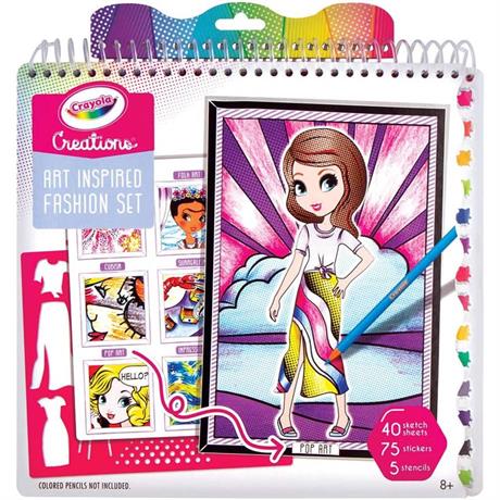 Набор для творчества Crayola Creations Арт-студия с наклейками и трафаретами 40 стр. (26200) - фото 3