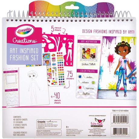 Набор для творчества Crayola Creations Арт-студия с наклейками и трафаретами 40 стр. (26200) - фото 4