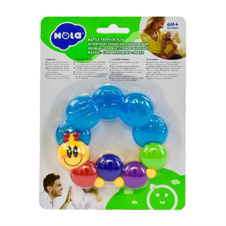 Прорезыватель для зубов Hola Toys Веселая гусеничка (306D) - фото 1