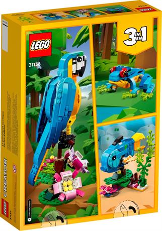 Конструктор LEGO Creator Екзотичний папуга 253 деталі (31136) - фото 0