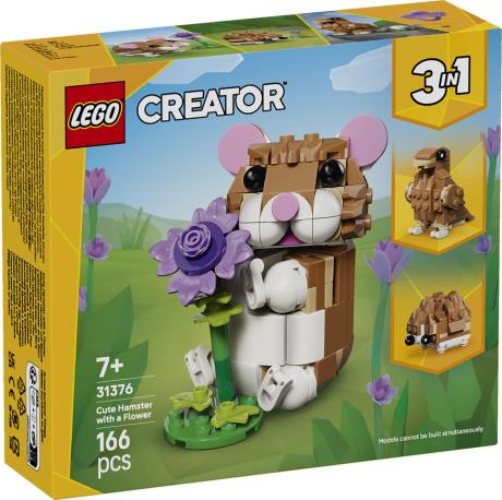 Конструктор LEGO Creator Чарівний хом'як з квіткою 166 Деталей (31376) - фото 4