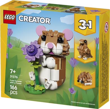 Конструктор LEGO Creator Чарівний хом'як з квіткою 166 Деталей (31376) - фото 5