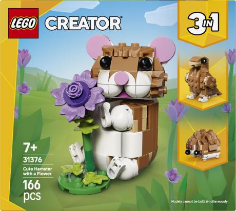 Конструктор LEGO Creator Чарівний хом'як з квіткою 166 Деталей (31376) - фото 6