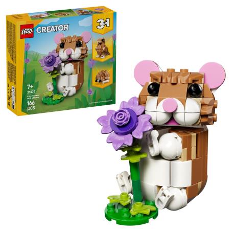 Конструктор LEGO Creator Чарівний хом'як з квіткою 166 Деталей (31376) - фото 0