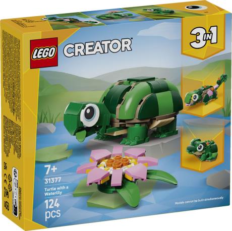 Конструктор LEGO Creator Черепаха з квіткою водяної лілії 124 Деталі ( 31377 ) - фото 3
