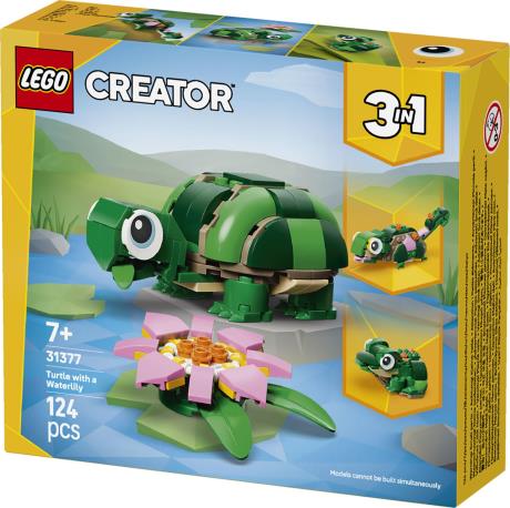 Конструктор LEGO Creator Черепаха з квіткою водяної лілії 124 Деталі ( 31377 ) - фото 4