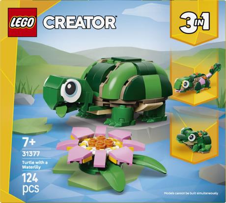 Конструктор LEGO Creator Черепаха з квіткою водяної лілії 124 Деталі ( 31377 ) - фото 5