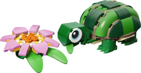 Конструктор LEGO Creator Черепаха з квіткою водяної лілії 124 Деталі ( 31377 ) - фото 10