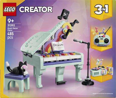 Конструктор LEGO® Creator 3 в 1 Музичний декор «Фортепіано з котом», 485 деталей (31392) - фото 9