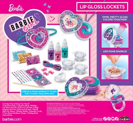 Набор детской косметики Cra-Z-Art Barbie Sparkle Lockets (34068CRA) - фото 0