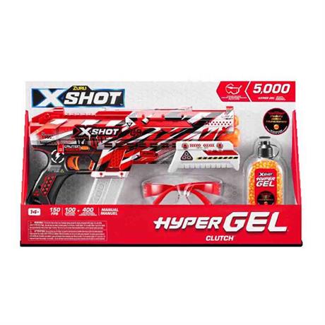 Скорострельный бластер X-Shot Hyper Gel small 5000 гелевых шариков (36622R) - фото 0