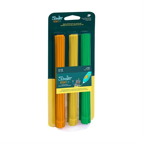 Набір стрижнів для 3D-ручки 3Doodler Start Мікс 75 шт. оранжевий, жовтий, зелений (3DS-ECO-MIX2-75) - фото 0