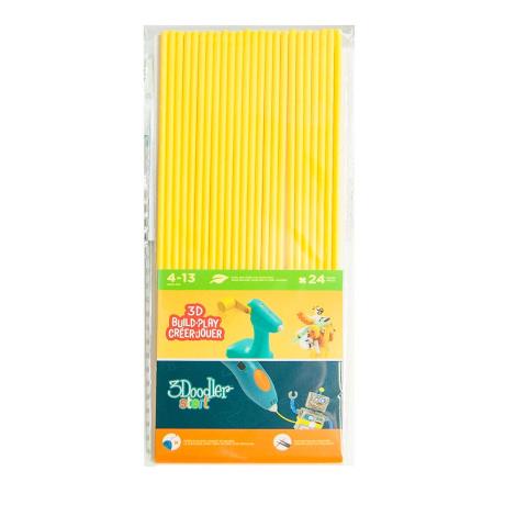 Набор стержней для 3D-ручки 3Doodler Start желтый 24 шт. (3DS-ECO04-YELLOW-24) - фото 0