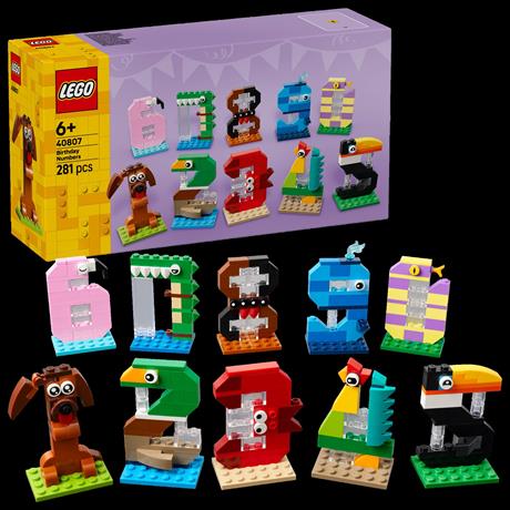 Конструктор LEGO® Цифри на день народження Тваринний декор, 281 деталь (40807) - фото 2
