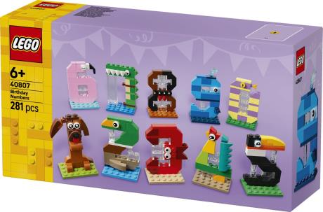 Конструктор LEGO® Цифры на день рождения Животный декор, 281 деталь (40807) - фото 10