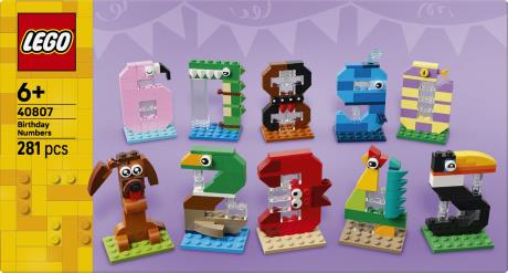 Конструктор LEGO® Цифры на день рождения Животный декор, 281 деталь (40807) - фото 11