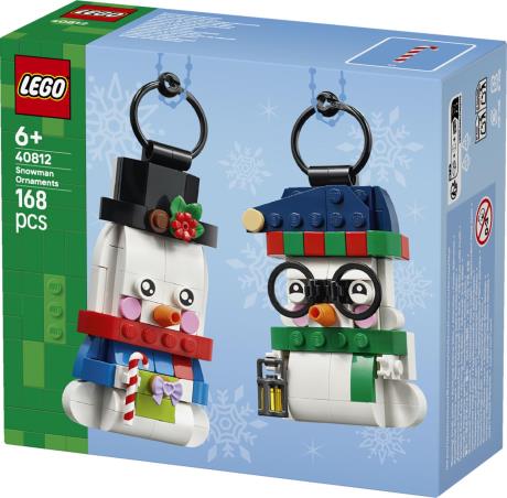 Конструктор Новогодняя елочная игрушка «Украшение со снеговиками» LEGO® в подарок для детей (40812) - фото 2
