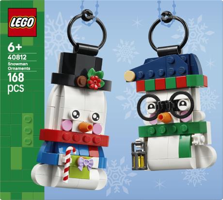 Конструктор Новогодняя елочная игрушка «Украшение со снеговиками» LEGO® в подарок для детей (40812) - фото 3