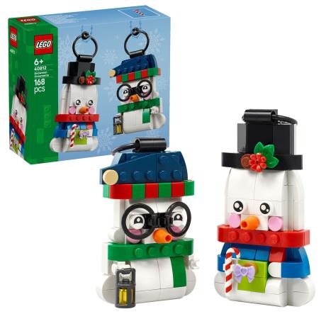 Конструктор Новогодняя елочная игрушка «Украшение со снеговиками» LEGO® в подарок для детей (40812) - фото 4